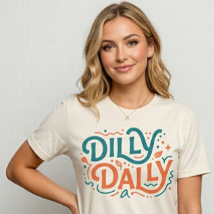 Dilly Dally Grafik-T-Shirt Retro-Preppy-T-Shirt Tri-Blend Shirt