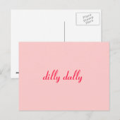 dilly dally postkarte (Vorne/Hinten)