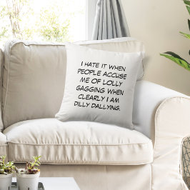 Dilly Dally White Throw Kissen