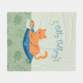 Dilly Dallying Orange Cat Fleecedecke (Vorderseite (Horizontal))