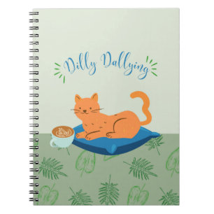 Dilly Dallying Orange Cat Notizblock