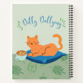 Dilly Dallying Orange Cat Notizblock (Rückseite)