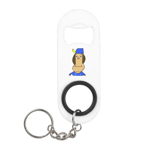 Dilly Mini Flaschenöffner mit Schlüsselanhänger (Vorderseite)