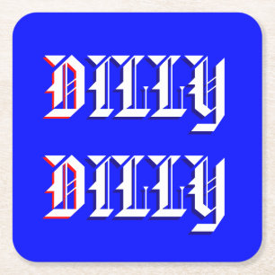 Dillydilly-Getränk-Untersetzer Rechteckiger Pappuntersetzer