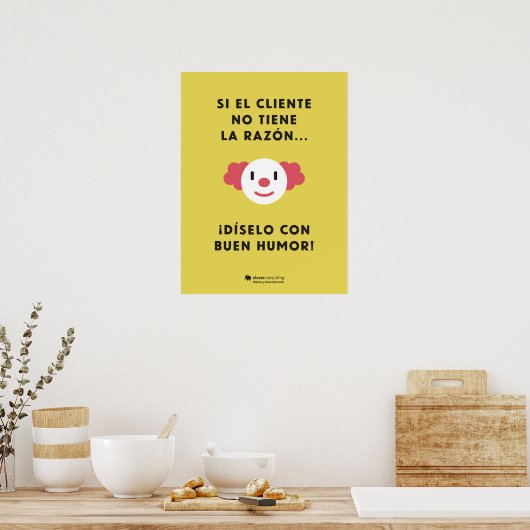 Dilo con humor con descuento poster (Küche)