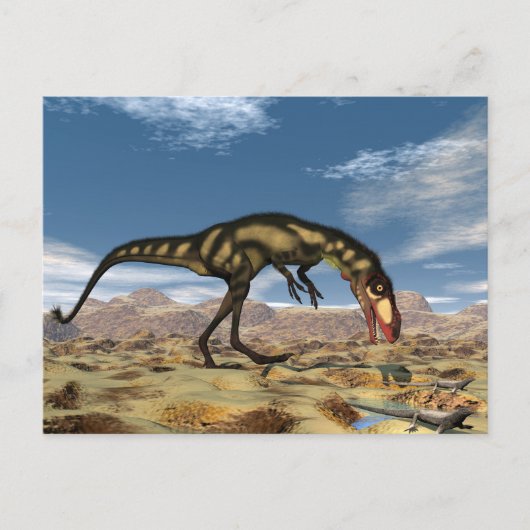 Dilong dinosaur - 3D rendern Postkarte (Vorderseite)