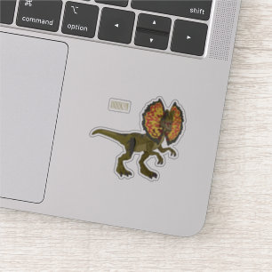 Dilophosaurus-Cartoon Aufkleber