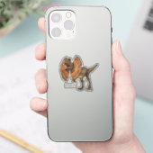 Dilophosaurus-Cartoon Aufkleber (Telefon)