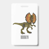 Dilophosaurus-Cartoon Ausweis (Rückseite)