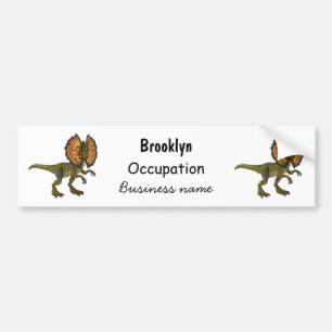 Dilophosaurus-Cartoon Autoaufkleber