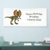 Dilophosaurus-Cartoon Banner (Messe)