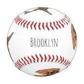 Dilophosaurus-Cartoon Baseball (Vorderseite)