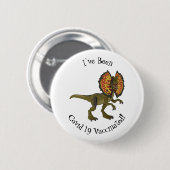 Dilophosaurus-Cartoon Button (Vorne & Hinten)