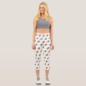 Dilophosaurus-Cartoon Capri Leggings (Vorderseite)