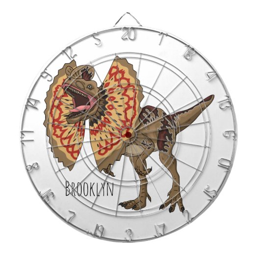 Dilophosaurus-Cartoon Dartscheibe (vorne)