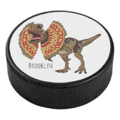 Dilophosaurus-Cartoon Eishockey Puck (3/4)