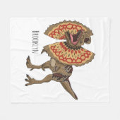 Dilophosaurus-Cartoon Fleecedecke (Vorderseite (Horizontal))