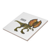 Dilophosaurus-Cartoon Fliese (Seite)