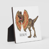 Dilophosaurus-Cartoon Fotoplatte (Vorderseite)