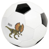Dilophosaurus-Cartoon Fußball (Dreiviertel)