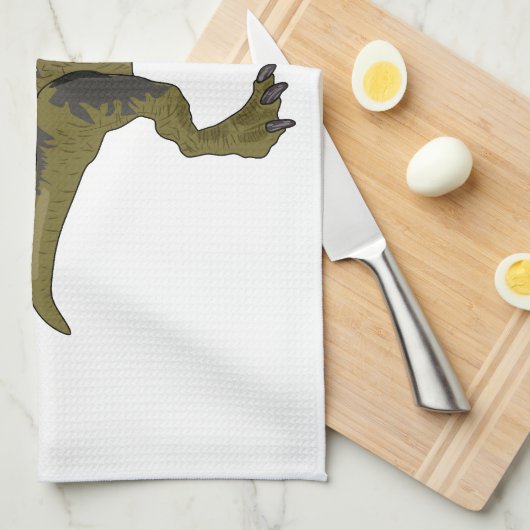 Dilophosaurus-Cartoon Geschirrtuch (Viertel Falte)