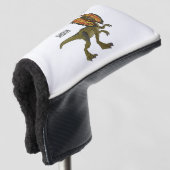 Dilophosaurus-Cartoon Golf Headcover (3/4 Vorderseite)