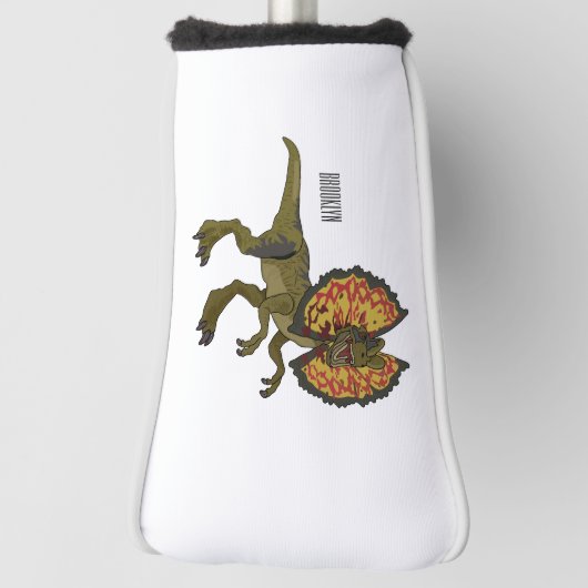 Dilophosaurus-Cartoon Golf Headcover (Rotieren 90)