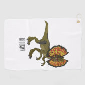Dilophosaurus-Cartoon Golfhandtuch (Horizontal)