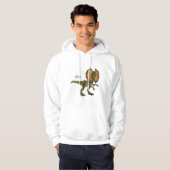 Dilophosaurus-Cartoon Hoodie (Vorne ganz)