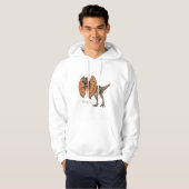 Dilophosaurus-Cartoon Hoodie (Vorne ganz)