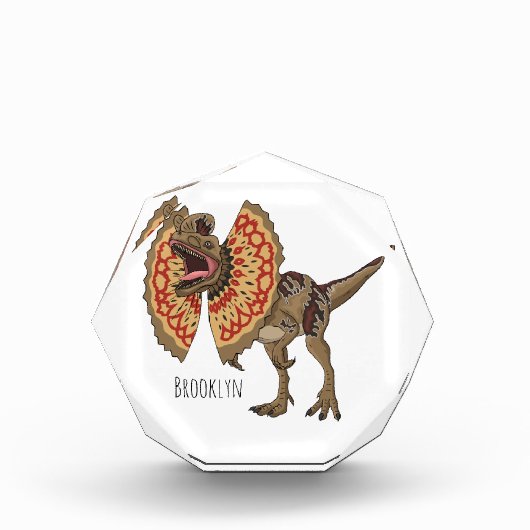 Dilophosaurus cartoon illustration  fotoblock (Vorderseite)