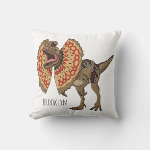 Dilophosaurus Cartoon-Illustration  Kissen