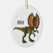 Dilophosaurus-Cartoon Keramik Ornament (Rechts)