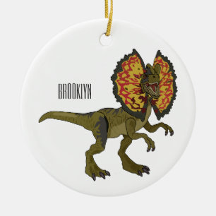 Dilophosaurus-Cartoon Keramik Ornament