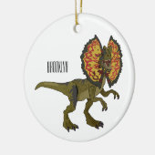 Dilophosaurus-Cartoon Keramik Ornament (Links)