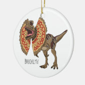 Dilophosaurus-Cartoon Keramik Ornament (Links)