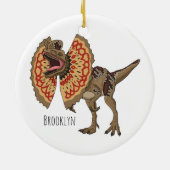 Dilophosaurus-Cartoon Keramik Ornament (Hinten)