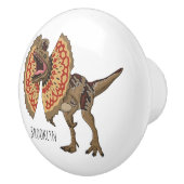 Dilophosaurus-Cartoon Keramikknauf (Rechts)