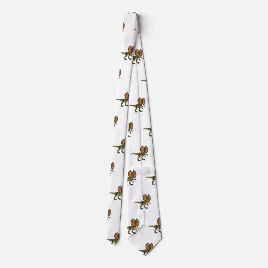 Dilophosaurus-Cartoon Krawatte (Rückseite)