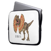 Dilophosaurus-Cartoon Laptopschutzhülle (Vorderseite Links)
