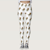 Dilophosaurus-Cartoon Leggings (Vorderseite)
