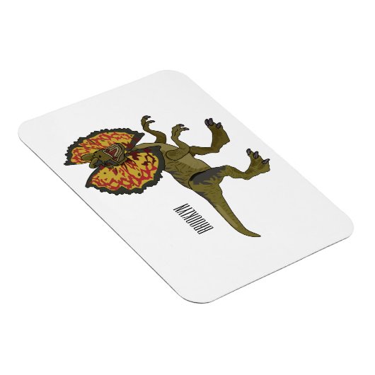 Dilophosaurus-Cartoon Magnet (Rechte Seite)