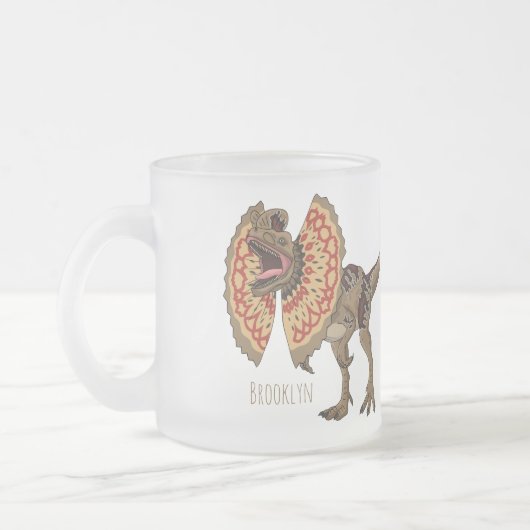 Dilophosaurus-Cartoon Mattglastasse (Links)