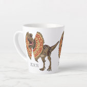 Dilophosaurus-Cartoon  Milchtasse (Linke Ecke)