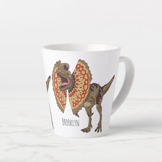Dilophosaurus-Cartoon  Milchtasse (Rechte Ecke)