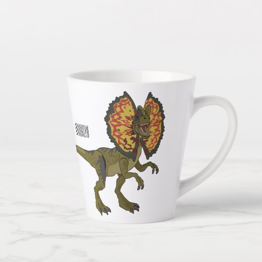 Dilophosaurus-Cartoon Milchtasse (Rechts)