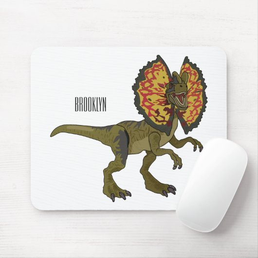 Dilophosaurus-Cartoon Mousepad (Mit Mouse)