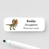 Dilophosaurus-Cartoon Namensschild (Beispiel)