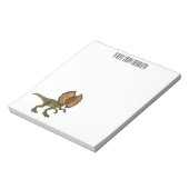 Dilophosaurus-Cartoon Notizblock (Rotiert)