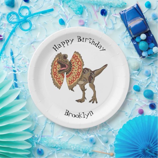 Dilophosaurus-Cartoon Pappteller (Party)